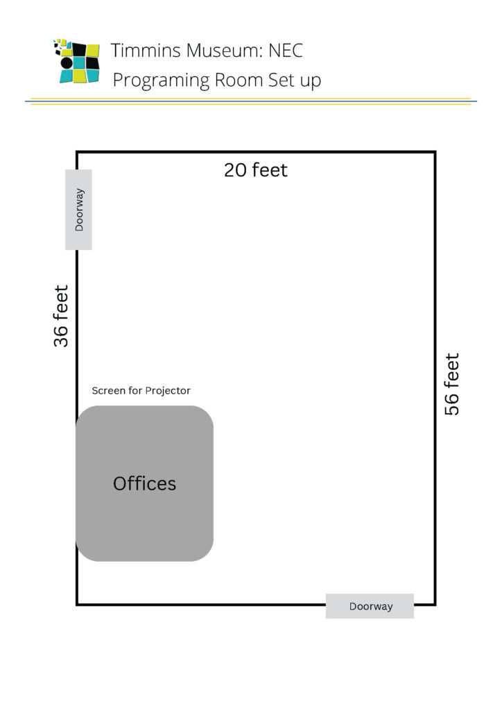 A basic layout of the Event room